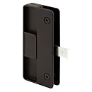 Prime-Line Products A 177 Sliding Screen Door Latch &amp; Pull, 3 in. Hole Center, Black Plastic w/Steel Latch, Mortise Install
