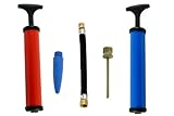 Ball and Bike Inflatable Pump - Classic T-Handle Design - 3 Valves Adapters - 25 cm Long