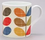 ORLA KIELY BONE CHINA MUG - SCRIBBLE MULTI STEM