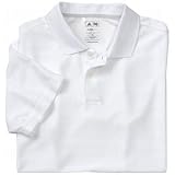 Adidas jr climalite textured polo white md