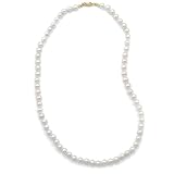 18 Inch 14k Yellow Gold 6-6.5mm Freshwater Pearl Necklace