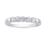 Womens 14k White Gold Diamond Anniversary Ring , Size 8 31ZolNpK wL. SL160 Womens 14k White Gold Diamond Anniversary Ring , Size 8