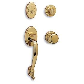 Baldwin 85315.003.DBLC Logan Sectional Trim Handleset with Classic Knob, Lifetime Polished... by Baldwin