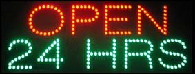 OPEN 24 HRS - LED Sign 8