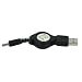 HDE&reg; 3ft Retractable USB Type A to 3.5mm Barrel Cable