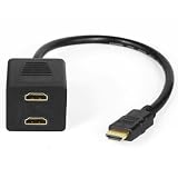 HDMI Splitter / 1 INPUT to 2 OUTPUT / Male to 2 x Female / 1080p / v1.3 / Video / Audio / 15