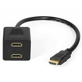 HDMI Splitter / 1 INPUT to 2 OUTPUT / Male to 2 x Female / 1080p / v1.3 / Video / Audio / 15"