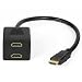 HDMI Splitter / 1 INPUT to 2 OUTPUT / Male to 2 x Female / 1080p / v1.3 / Video / Audio / 15"