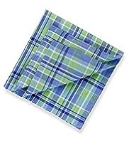 4 Pack Pure Cotton Checked Handkerchiefs