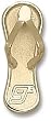 Driver Number 9 Flip Flop 1" Charm/Pendant -14K/10K, Stainless Steel or Gold Plated