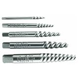 Irwin Tools 53545 Spiral Flute Screw Extractors, 6 Piece Set