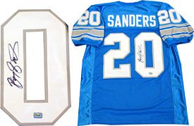 Barry Sanders Autographed / Signed Detroit Lions Jersey