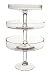 Cake Stand, 3 tiers (Made of Glass - Set of 3 pcs)-Clear