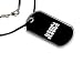 Jessica - Name Military Dog Tag Black Satin Cord Necklace