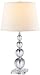 Lite Source LS-20104 Lucid Table Lamp, Crystal Body with Off-White Fabric Shade