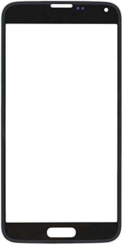 JZshop Front Outer Replacement Glass Lens Screen for Samsung Galaxy S5 With 7 Piece Tool Kit Screen Protector (Black)