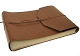 Positano Cappucino Hand Brushed Handmade Italian Leather Photo Album, Classic Style Pages (32cm x 25cm)