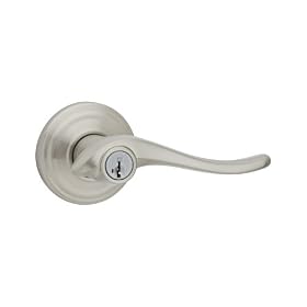 Kwikset 740AVL 15 SMT CP Avalon Entry Lever Featuring SmartKey, Satin Nickel