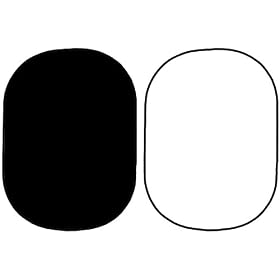 Studiohut 5'x7' Black/White Dual Side Large Collapsible Twistflex Photo Video MUSLIN Backdrop/Background Panel (SH-BW0507)