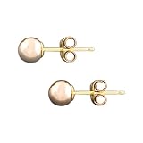 14K Pink Gold 4 MM Ball Earrings