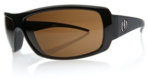 Electric Charge Sunglasses - Polarized Gloss Black/Bronze Poly Polarized, One Size