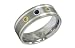 Titanium Wedding Band Ring w/ Black & Canary Diamond