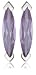 Silver Ladies E4785-Acz Marquise Purple Stud Earrings