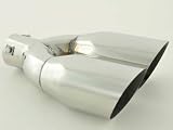 Produkt-Bild: Auspuffendrohr Auspuffblende Edelstahl universal oval 2x 89x89 mm