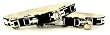 Designer Cat Collar - Mod Cat Breakaway Collar with Bell - Black/White - Small - Made in USA