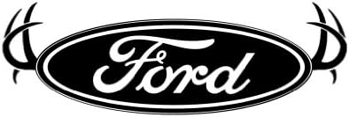 Automobile Logo's With Antlers Or Horns, Ford 7, Vinyl Car Decal, 'Orange', '10-by-10 inches'