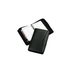 Day-Timer Verona Leather Binder Organizer Starter Set, Undated, 3-3/4x6-3/4, Black (84151)