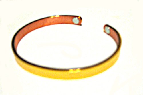 Copper Magnetic Bracelet Cuff Bangle Style. For Men or Women (design 2)