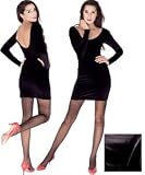 American Apparel Stretch Velvet Double UNeck Long Sleeve Mini Dress Largeblack