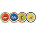 Third Party New : Crocodile Creek's Dinosaurs 4 Piece Children's Melamine Plate Set