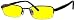 Night Driving Glasses with Canary Yellow Polycarbonate Double Sided Anti-reflective Coating, Scratch Coating and Uv Protection - Metal Semi Rimless Frame - 50-18-135