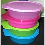 Tupperware Two Cup Everyday Cereal Bowl/storage Set of Four