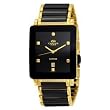 Oniss #ON604-MG1 Men's Prezioso-D Black Ceramic Collection Watch with Gold Trim
