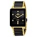 Oniss #ON604-MG1 Men's Prezioso-D Black Ceramic Collection Watch with Gold Trim