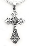 Sterling Silver Celtic FILIGREE CROSS Pendant or Charm