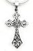 Sterling Silver Celtic FILIGREE CROSS Pendant or Charm