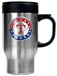 Texas Rangers Stainless Steel Travel Mug - Baseball Sports Merchandise