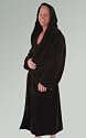 Men's 14 oz Water Absorbent Fleece Long Hooded Bathrobe
