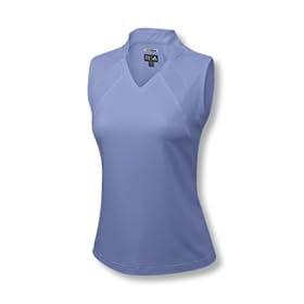 Buy Adidas 2007 Ladies ClimaCool Motion Sleeveless Mesh Panel Polo Golf Shirt - Periwinkle -...