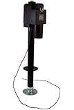 Jack Quick 3500 JQ-3500B 12V Electric Tongue Jack with single Lights, 3650 lb. Capacity / Black