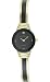 AK Anne Klein Women's Diamond Gold-Tone and Black Enamel Bangle Watch # 10-7694BKGB