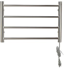 40W Stainless Steel Polished Wall Mount Circular Tube Towel Drying Rack