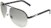 Gucci 1827/S Aviator Sunglasses,White & Black Frame/Grey Gradient Lens,One Size