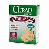 Curad Sensitive Skin Bandages for Sensitive Skin, 50 Spots, 50 ea