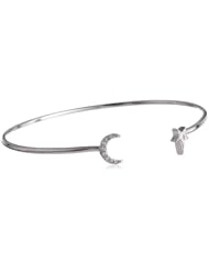 Brass Moon and Star Cuff Bracelet; 2.75"