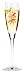 Champagne Glass, Pearls, Orange Fish, Designer Color Enamel Prosecco Flute in Gift Box